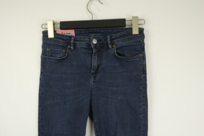 ACNE STUDIOS Denim CLIMB BLUE BLACK Dark Wash Slim Fit Jeans Size