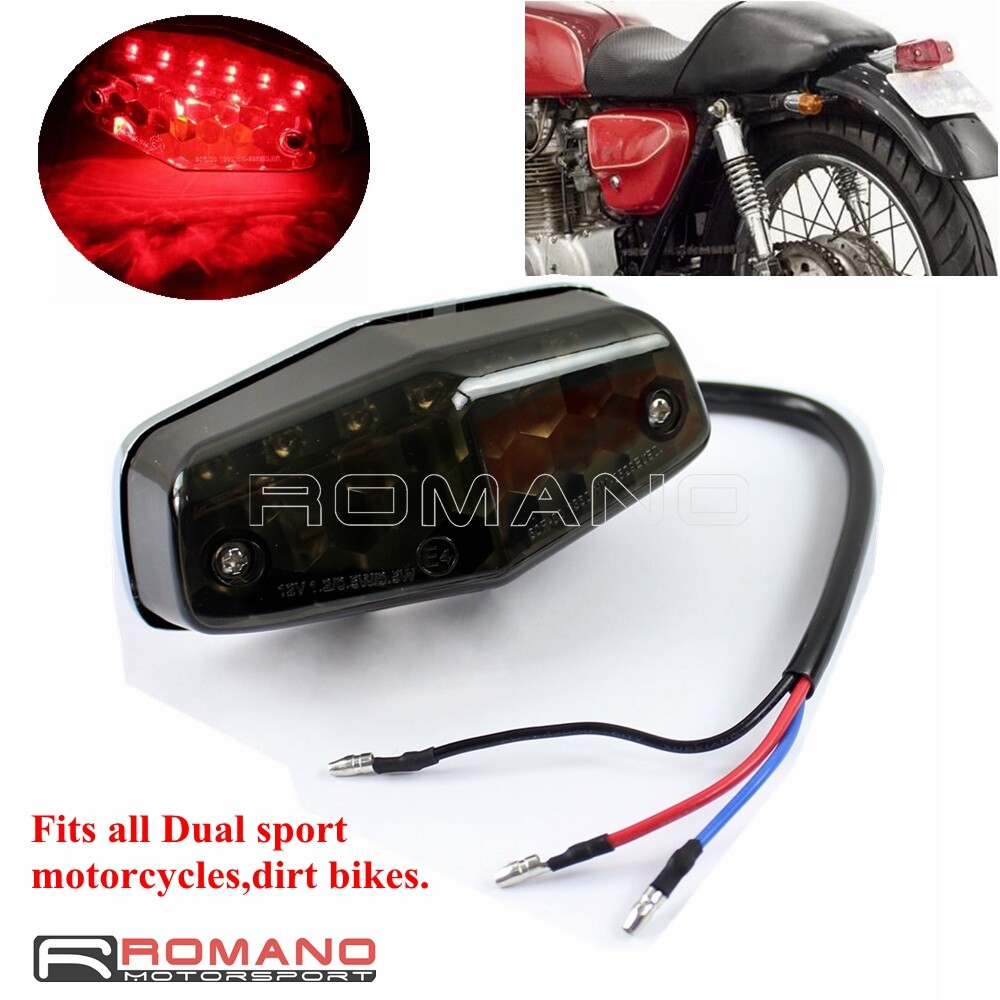 Custom Motorcycle E4 E-mark LED Brake Tail Light For Cafe Racer