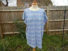 Blue Liberty Print at Uniqlo Mini Floral Tunic T-shirt Dress Beach XL Size 18
