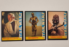 1977 STAR WARS Vintage WONDER BREAD CARD SET 3/16 Nice NM, C3PO, SAND PERSON +