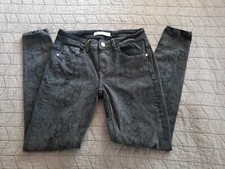Zara Snake Print Black Jeans size 6
