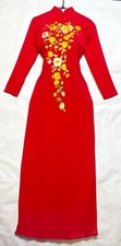 Ao Dai Viet Nam Lua Mem Ru Silk AT-038 Dai Ao 141cm Size L