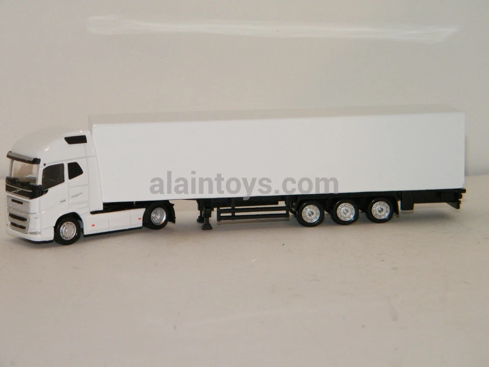VOLVO FH 4 & REMORQUE BLANC NEUTRE ELIGOR 1/87 Ref 500118 - Photo 2/4