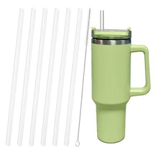 Replacement Straw Compatible with Stanley 40 oz 30 oz Cup Tumbler, 6 Pack Reu...