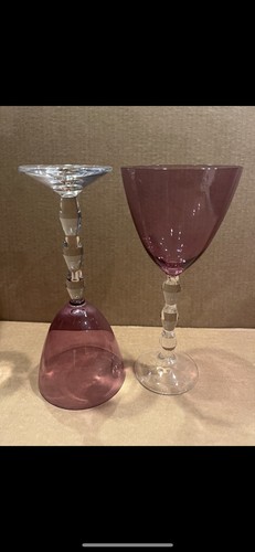 Carat Amethyst Wine Glasses by Lenox Set of 4 Discontinued Pattern BEAUTIFUL - Picture 13 of 13