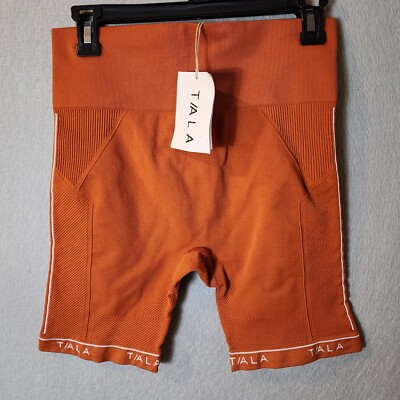 T/ALA High Waisted Athletic Cycling Shorts Rusty SZ XL TALA Q Nova Fulgar 
