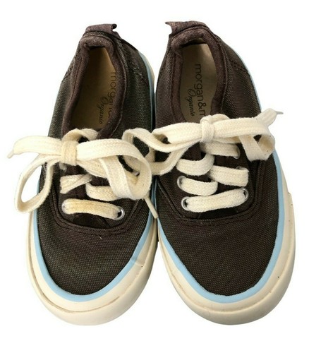 Morgan & Milo Sneakers Brown Shoes Toddler Boys 8 Canvas Athletic OB2001CV - Picture 4 of 12