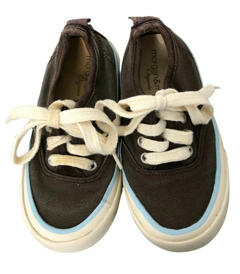 Morgan & Milo Tenis Marrón Zapatos Niños Pequeños 8 Lona Atlético OB2001CV Foto 4 de 4