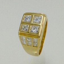 Ring 750/- 18k. Gelbgold mit 16 Diamanten ca....