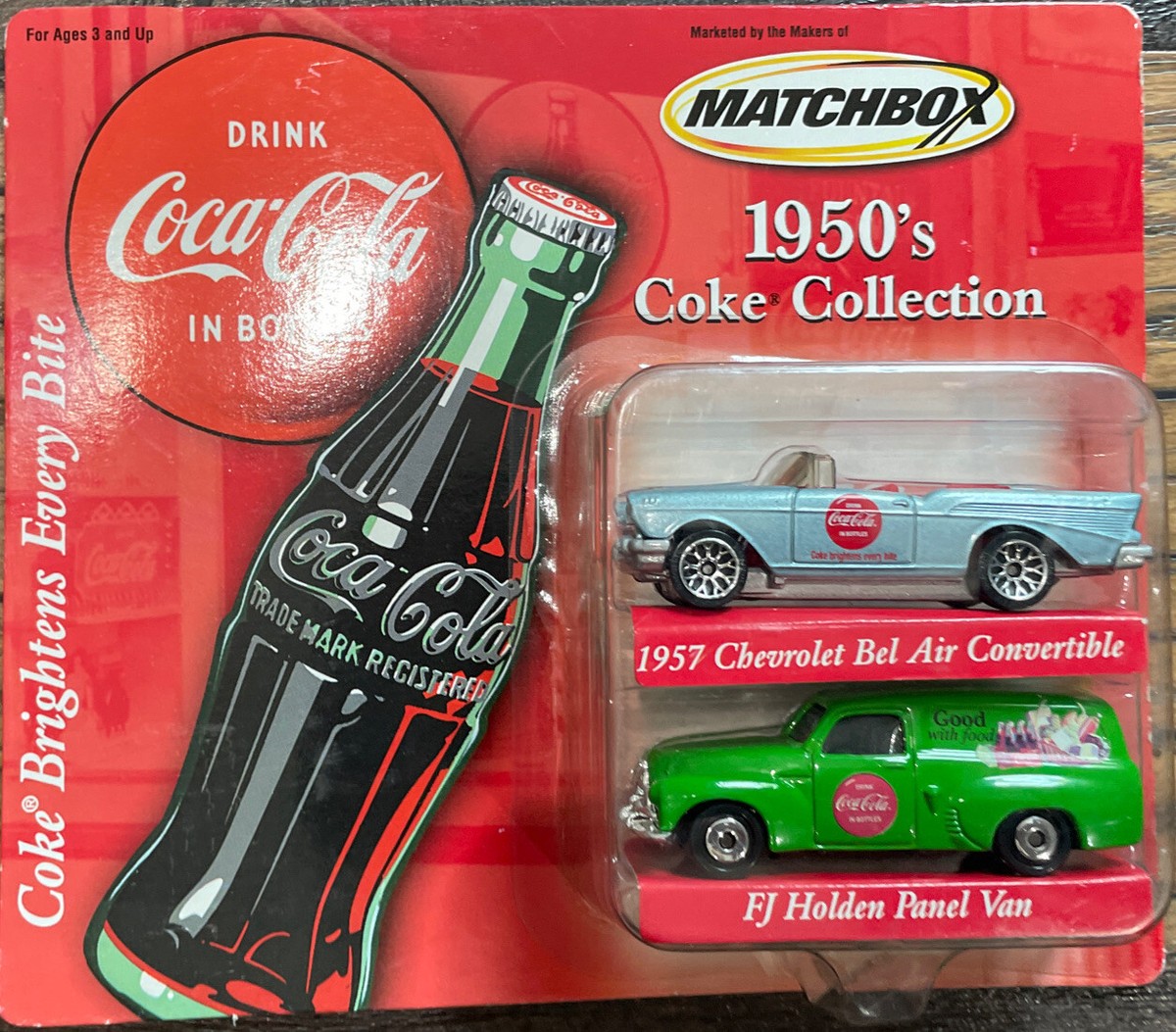 マッチボックス　コカ・コーラ1957 シボレーベルエア Matchbox 1950's Coke Collection 2-Pack '57 Chevrolet Bel Air