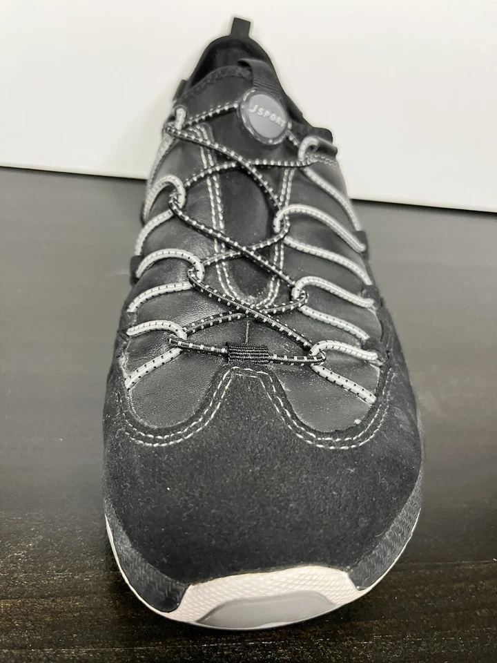 Zapatillas deportivas JSport By Jambu para mujer 10 M Tulsa negras veganas superiores bajas espuma viscoelástica Foto 2 de 4