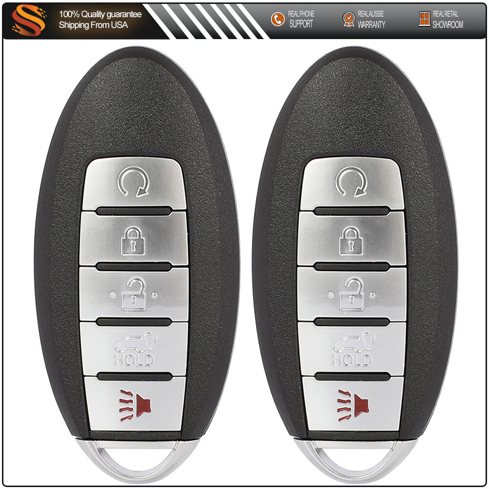 2 Remote Car Key Fob for Nissan For Murano For Pathfinder 2015-2018 5 Buttons