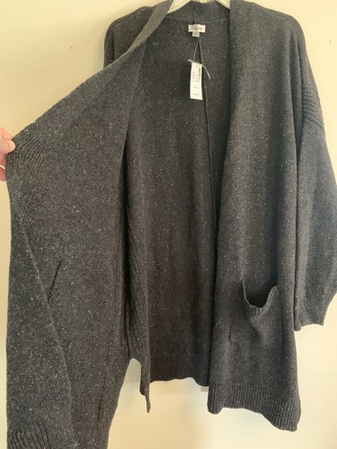 “Avenue” Women’s Sz 26/28 Dark Gray with Colorful Specks Sweater - New With Tags - Picture 4 of 9