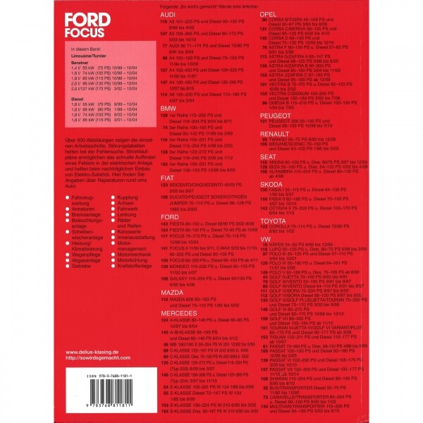 Thumbnail - Ford Focus 1 Turnier 1998-2004 So Wird's Gemacht Reparaturhandbuch