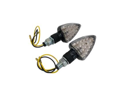 Highway Hawk LED Indicator Set ''Arrow'' Carbon Look E-Marking/M10 Thread 2pcs