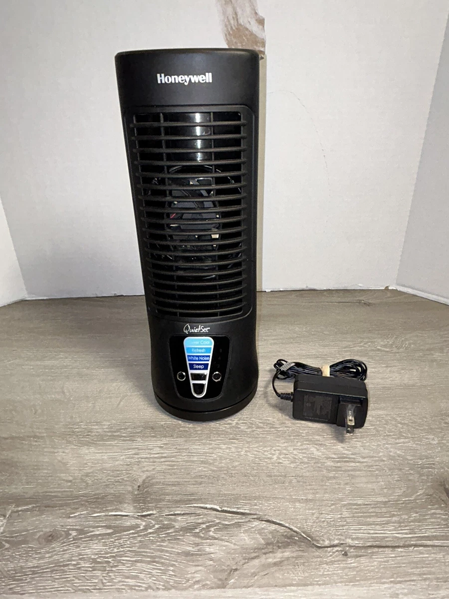 Honeywell Quietset Fan Slim Mini Tower Personal Table Fan Black Cooling  NWOT NOB | eBay