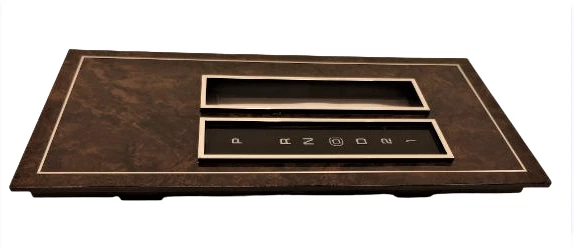 Placa de cambio de consola Oldsmobile Cutlass Supreme/442/Calais Burlwood y cromo Foto 3 de 4