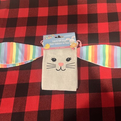 Happy Easter-Easter Day:-2 Fabric Gift Bags. ShipN24Hours E2