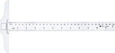 12 Inch/ 30 Cm Junior T-Square Plastic Transparent T-Ruler for Drafting and G...