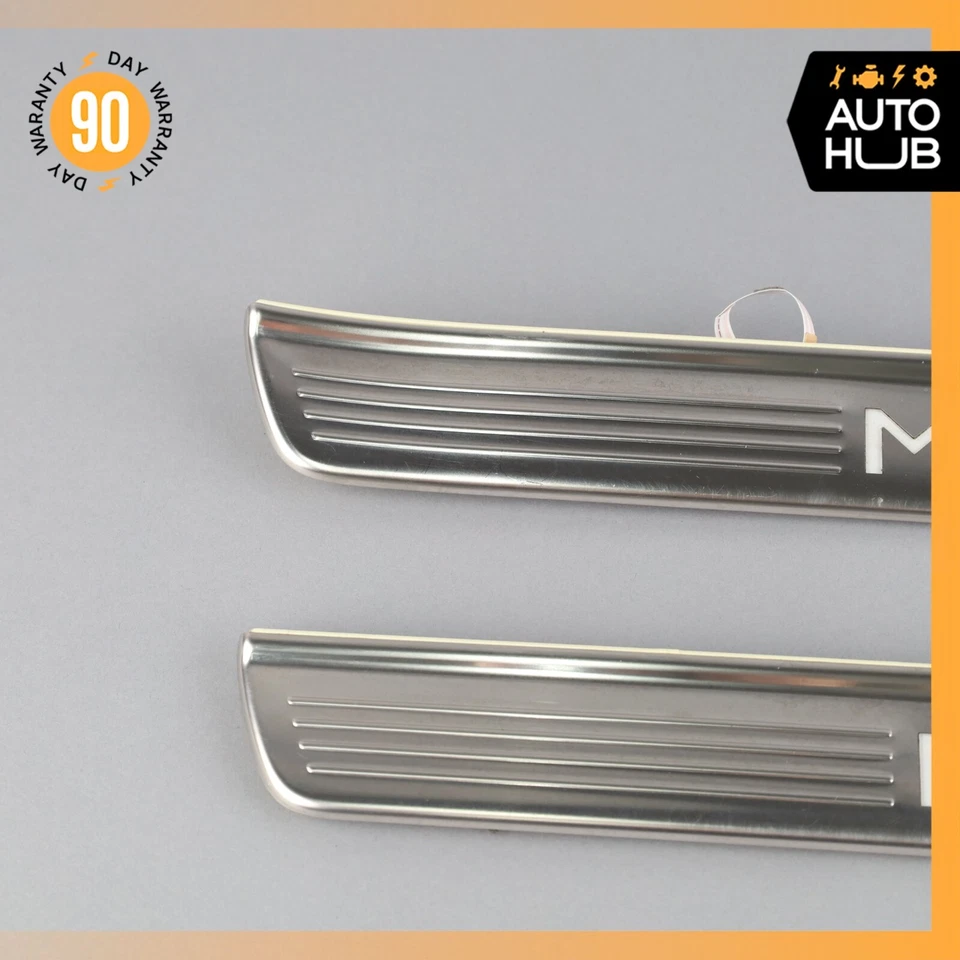 Juego de alféizares de puerta iluminados delantera izquierda y derecha OEM Mercedes W222 Maybach S600 Foto 3 de 4