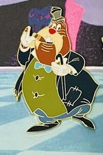 Disney Walrus From Alice In Wonderland Framed Pin Set HTF Rare
