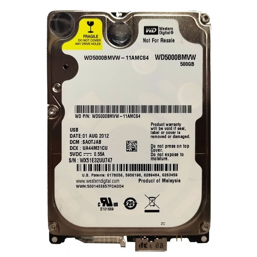 Western Digital 500GB WD5000BMVW-11AMCS4 USB 3.0 Przenośny zewnętrzny dysk twardy - Zdjęcie 1 z 3