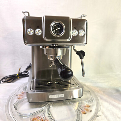 Neretva 15 Bar Stainless Model PE3660U 2-in One Espresso/Creamer. Same Day Ship.
