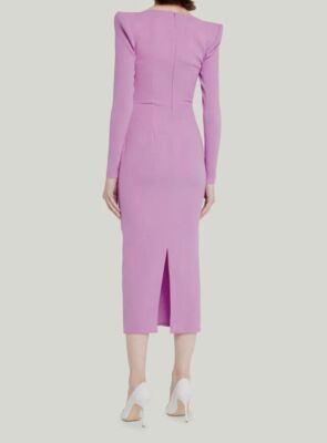 alex perry bodycon dress Scoop-Neck Satin Crepe Midi Dress By Alex Perry | Moda Operandi