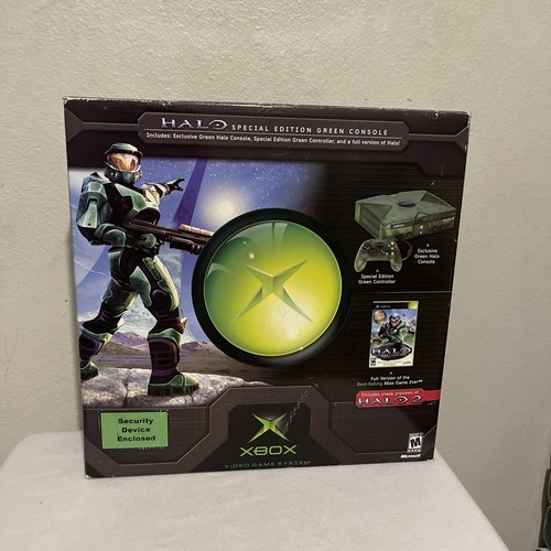 Microsoft Xbox Original: Halo Special Edition Green Console In Box -
