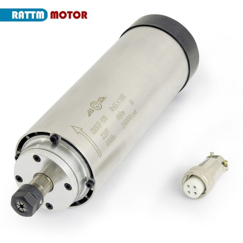 US SHIP】800W 220V Air Cooled CNC Spindle Motor ER11 65MM 24000RPM 4A 400HZ - Picture 2 of 8