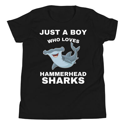 Just a Boy who Loves Hammerhead Sharks Marine Biology Animal Youth T-Shirt