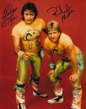Ricky Morton Robert Gibson Rock & Roll Express Signed 8x10 Wrestling NWA WWE 13