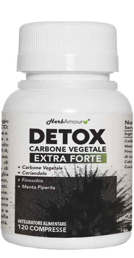 DETOX CARBONE ATTIVO VEGETALE EXTRA FORTE | Aerofagia E Meteorismo I 120 Cpr.