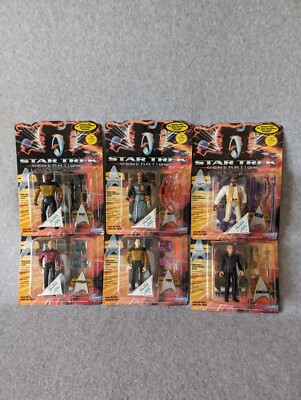 Star Trek Generations Figures Lot of 6 1994 Playmates No duplicates - NIP