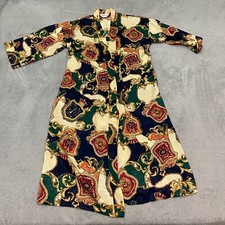Vintage Maryann's Boutique Robe Printed Multicolor Medium Made in USA
