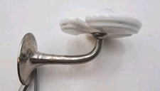 Antique / Vintage Bathroom Toothbrush Holder Wall Mount Nickel Plated Hardware