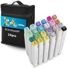 2mGoods Marker Stifte Set, Alkoholbasierte Ma...