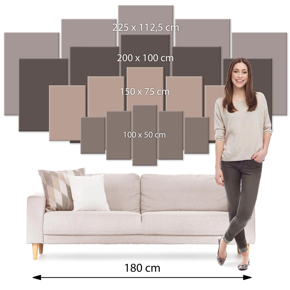 Welle Japan Style VLIES LEINWAND DEKO BILDER WANDBILD XXL WOHNZIMMER 5tlg - Bild 3 von 3