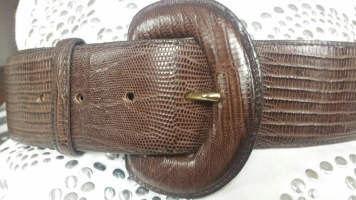 CIPRIANI 9631 MEDIUM ITALIAN ALLIGATOR CALFSKIN WOMENS BELT  display picture 1