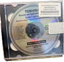 Toshiba Recovery and Applications/Drivers Media Instructions DVD Satellite L350