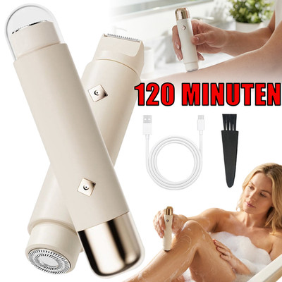 2In1 Elektrischer Rasierer für Frauen Ladyshaver Damenrasierer Körperhaartrimmer