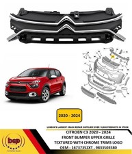 CITROEN C3 2020 - 2024 FRONT BUMPER UPPER GRILLE KIT WITH CHROME TRIMS