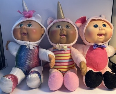 CPK Cabbage Patch Kids Fantasy Friends Unicorn Dolls 9'' Soft Body Plastic Face