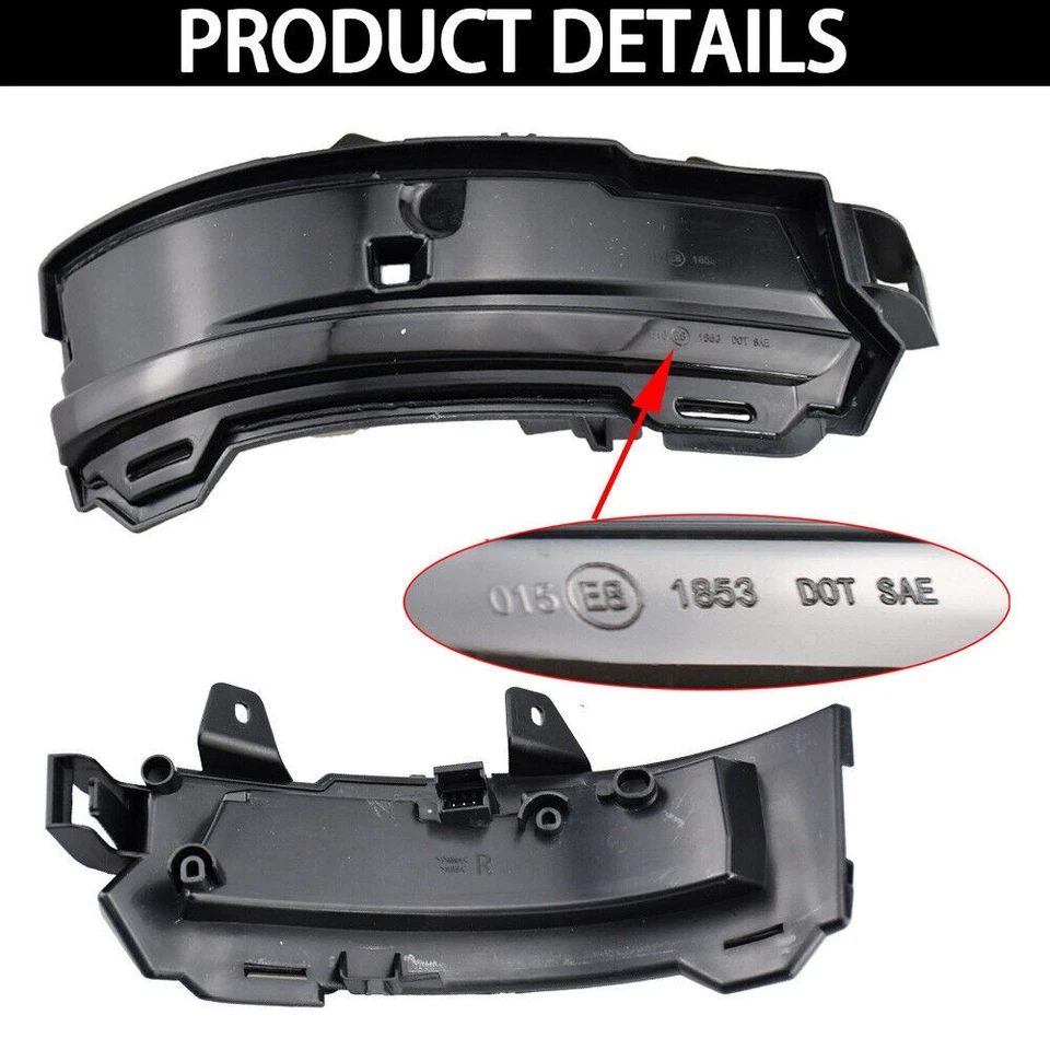 Pair For Land Rover For Range Rover Velar Side View Mirrors Turn Signal Light Foto 2 de 4