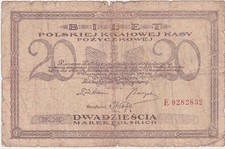 POLAND 20 marek 1919 used