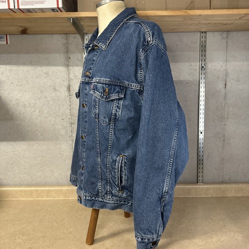 Vintage Levi’s Jeansjacke Herren Größe XL Trucker Flanell gefüttert blau - Bild 2 von 7
