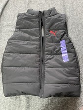 Puma Puffer Black Boys Size XS 5-6 Full Zip NWT