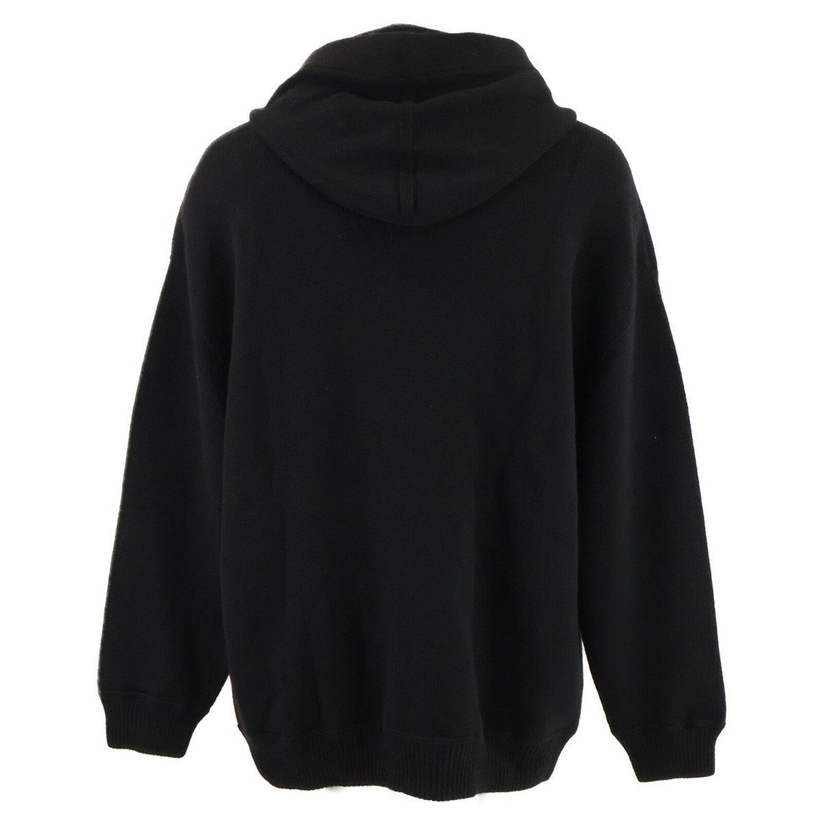 【日本入手困難】CELINE HOODED SWEATER IN MONOCHROMIC WOOL CELINE 2A77O373N 100% cashmere, oversized zip-up knit hoodie