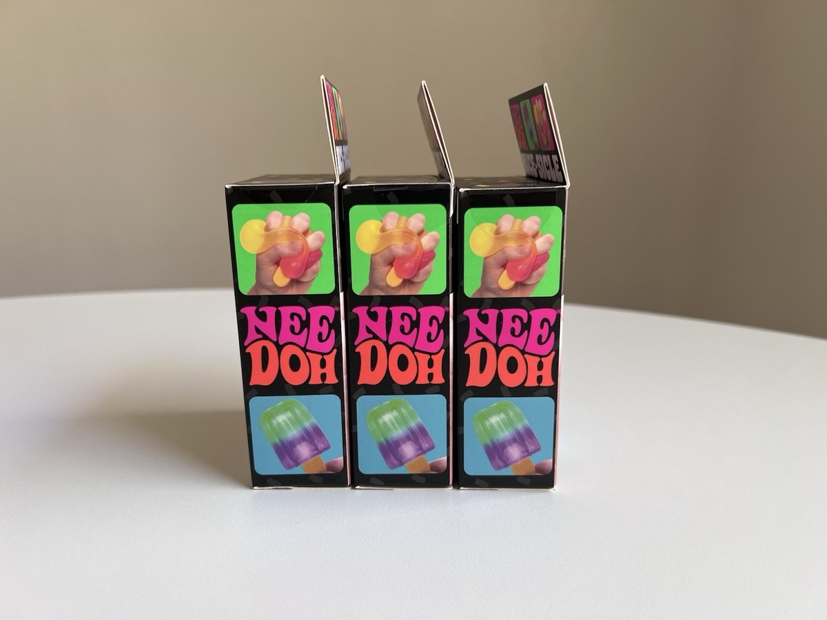 NeeDoh Nice-Sicle Popsicle Set of 3 Multicolor Squishy Lot Bundle