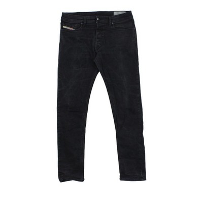 Diesel Tepphar Jeans Herren W34 L32 Schwarz Carrot Fit Made In Italy Slim Freizeit